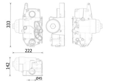 Eļļas radiators, Motoreļļa MAHLE CLC 310 000S