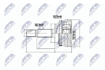 Šarnīru komplekts, Piedziņas vārpsta NTY NPZ-TY-056
