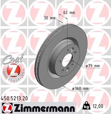 Тормозной диск ZIMMERMANN 450.5213.20