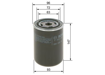 Degvielas filtrs BOSCH F026402037