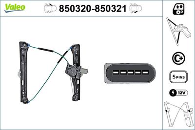 Стеклоподъемник VALEO 850320