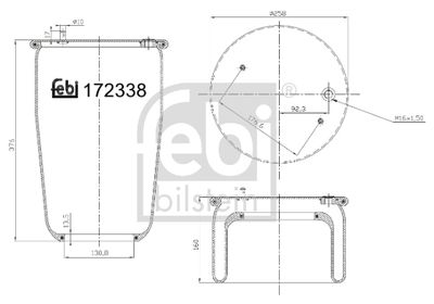 Pneimoatsperes spilvens, Pneimopiekare FEBI BILSTEIN 172338