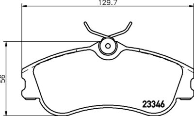 HELLA PAGID 8DB355018541 Bremžu uzliku kompl