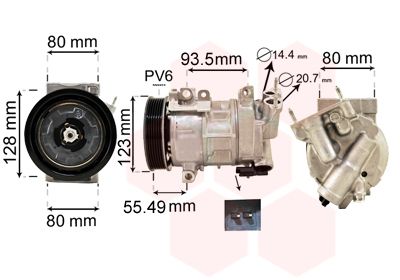 Компрессор, кондиционер VAN WEZEL 4000K315