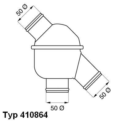 Termostats, Dzesēšanas šķidrums BorgWarner (Wahler) 410864.83D0