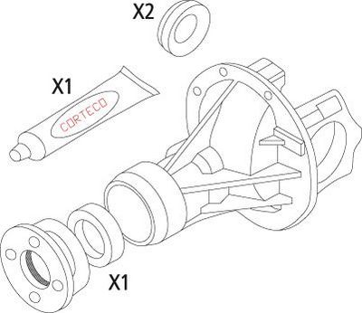 Комплект прокладок, дифференциал CORTECO 19536212