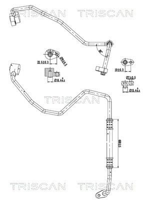 Augst-/Zemspiediena cauruļvads, Gaisa kond. sist. TRISCAN 9010 28056