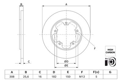Тормозной диск BOSCH 0 986 479 H56