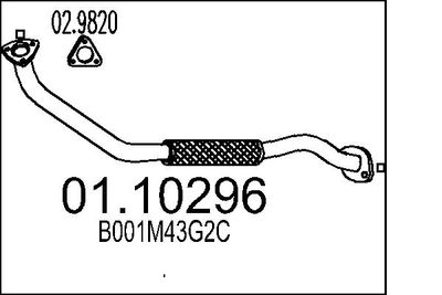 Izplūdes caurule MTS 01.10296