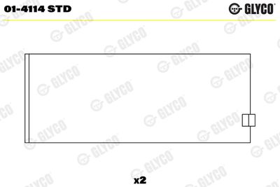 Klaņa gultnis GLYCO 01-4114 STD