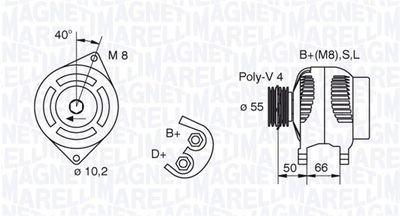 Ģenerators MAGNETI MARELLI 063321607010
