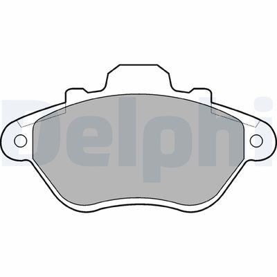 Комплект тормозных колодок, дисковый тормоз DELPHI LP666