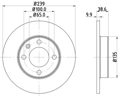 Bremžu diski HELLA PAGID 8DD 355 100-051