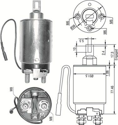 Ievilcējrelejs, Starteris MAGNETI MARELLI 940113050289