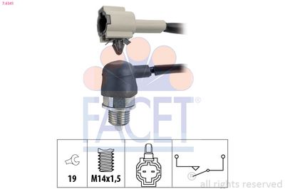 Выключатель, фара заднего хода FACET 7.6341