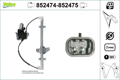 Стеклоподъемник VALEO 852474