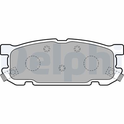 Комплект тормозных колодок, дисковый тормоз DELPHI LP1762