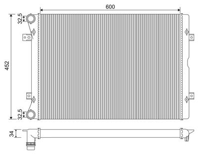 Radiators, Motora dzesēšanas sistēma VALEO 701971