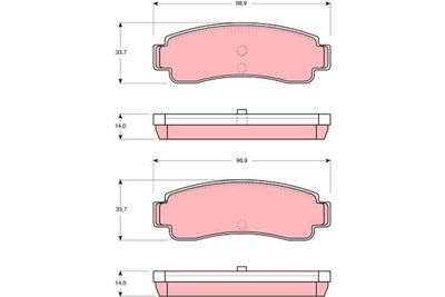 Комплект тормозных колодок, дисковый тормоз TRW GDB982