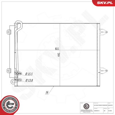 Конденсатор, кондиционер ESEN SKV 86SKV013