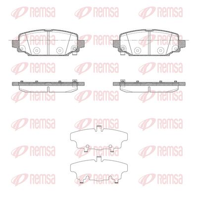 Bremžu uzliku kompl., Disku bremzes REMSA 1909.04