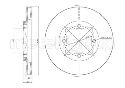 Тормозной диск METELLI 23-0360