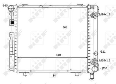 Radiators, Motora dzesēšanas sistēma NRF 59103