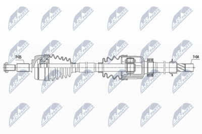 Приводной вал NTY NPW-RE-188