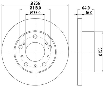 Bremžu diski HELLA PAGID 8DD 355 101-121