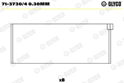 Шатунный подшипник GLYCO 71-3730/4 0.30mm