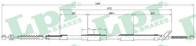 Тросик, cтояночный тормоз LPR C0871B
