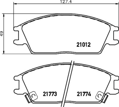 HELLA PAGID 8DB355006271 Bremžu uzliku kompl