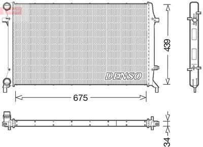 Радиатор, охлаждение двигателя DENSO DRM02027