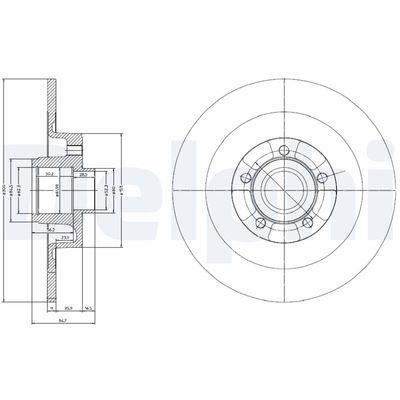 Тормозной диск DELPHI BG3732