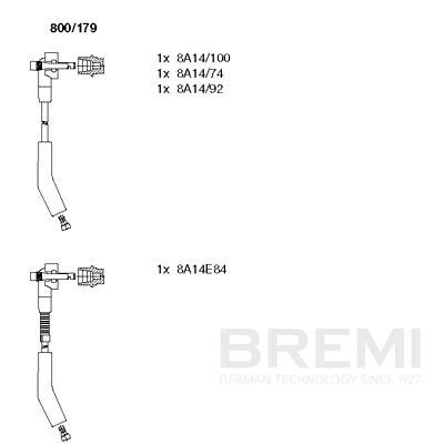 Augstsprieguma vadu komplekts BREMI 800/179