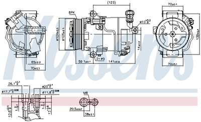 Компрессор, кондиционер NISSENS 890006