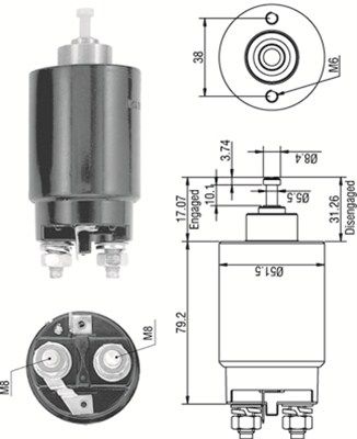 Ievilcējrelejs, Starteris MAGNETI MARELLI 940113050263