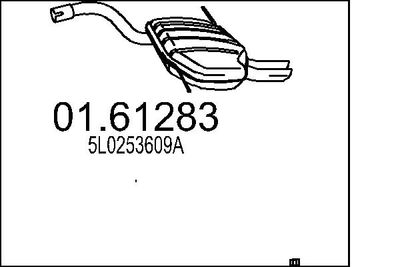 Глушитель выхлопных газов конечный MTS 01.61283