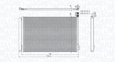 Конденсатор, кондиционер MAGNETI MARELLI 350203107900