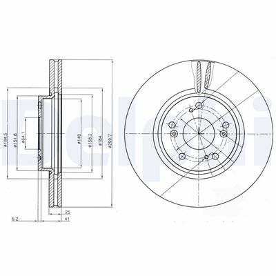 Bremžu diski DELPHI BG3978