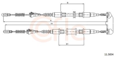 Тросик, cтояночный тормоз COFLE 92.11.5854