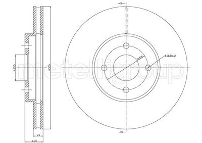 Тормозной диск METELLI 23-1673C