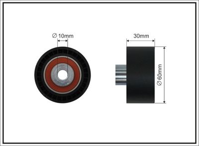 Паразитный / Ведущий ролик, зубчатый ремень CAFFARO 23-57