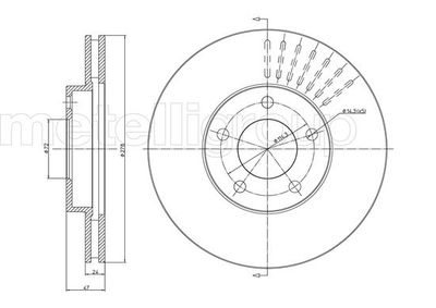 Тормозной диск METELLI 23-1036C