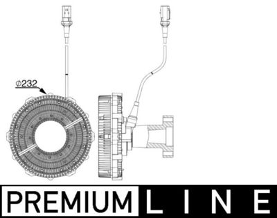 Sajūgs, Radiatora ventilators MAHLE CFC 252 000P