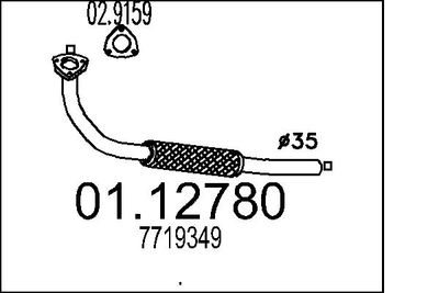 Труба выхлопного газа MTS 01.12780