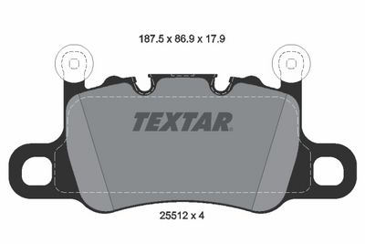 Bremžu uzliku kompl., Disku bremzes TEXTAR 2551201