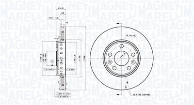 Тормозной диск MAGNETI MARELLI 360406108301