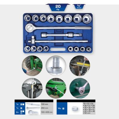 Muciņatslēgu komplekts KS TOOLS BT025020