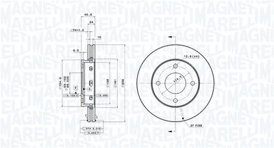 Тормозной диск MAGNETI MARELLI 360406069001